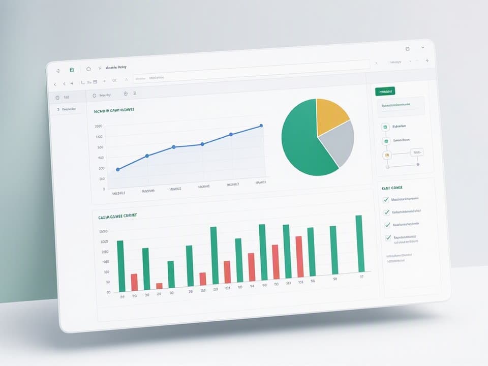 A dashboard tab turns raw budget data into actionable insights in seconds