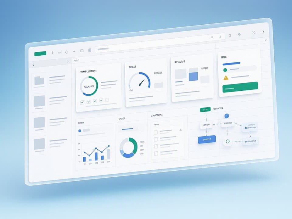 Dashboard templates surface critical metrics without scrolling through task lists